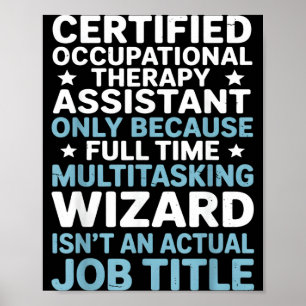 Certified Occupational Therapy Istant Cota Therast Poster