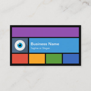 Certified Optometrist - Colorful Tiles Creative Business Card