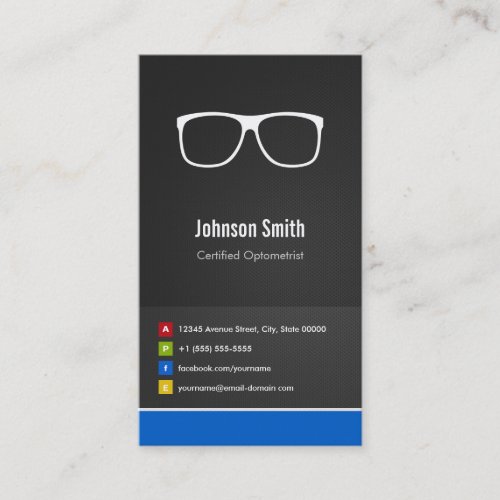 Certified Optometrist Optical Creative Innovative Business Card