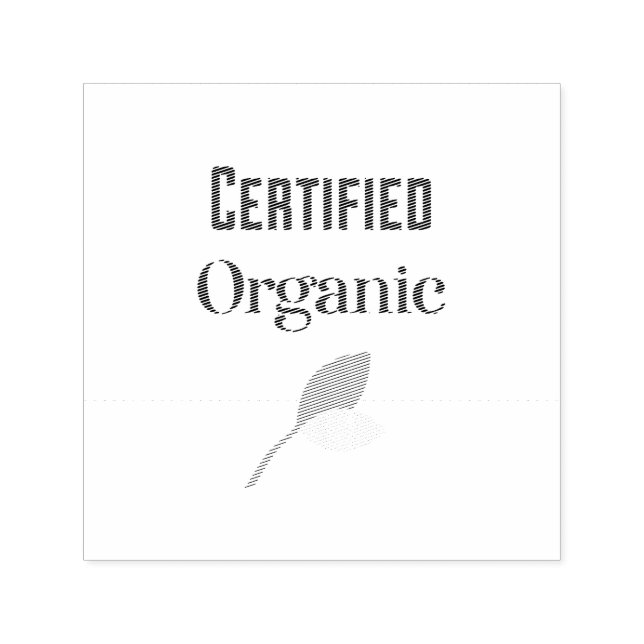 Certified Organic with Leaf Self-inking Stamp (Design)
