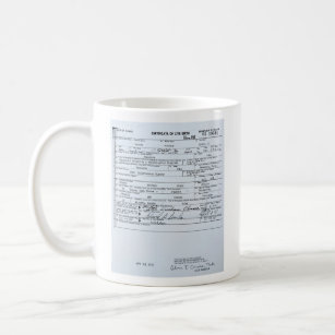 Certified Original Barack Obama Birth Certificate Coffee Mug