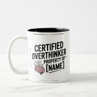 Certified Overthinker Funny Gift Mug