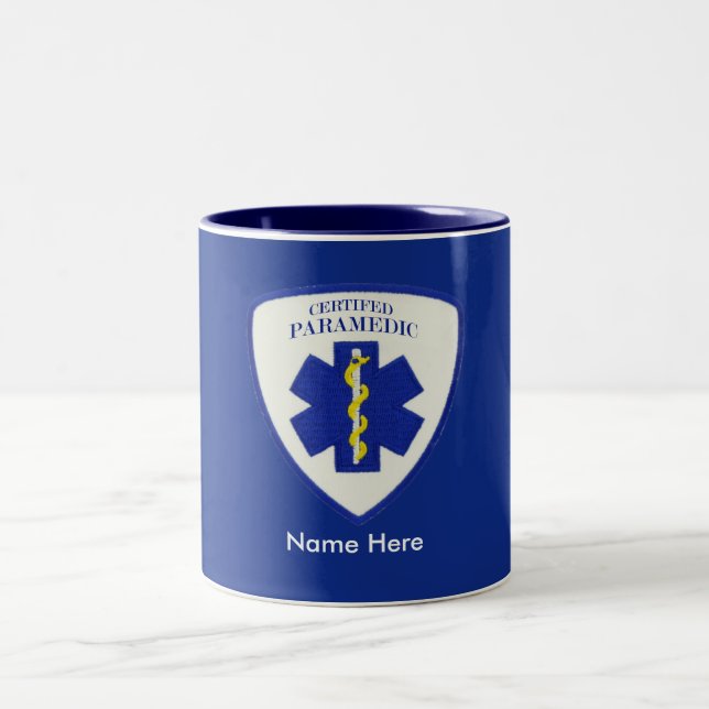 Certified Paramedic Custom Two-Tone Coffee Mug (Center)