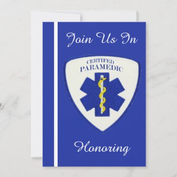 Certified Paramedic Retirement Invitation by Dollarsworth at Zazzle