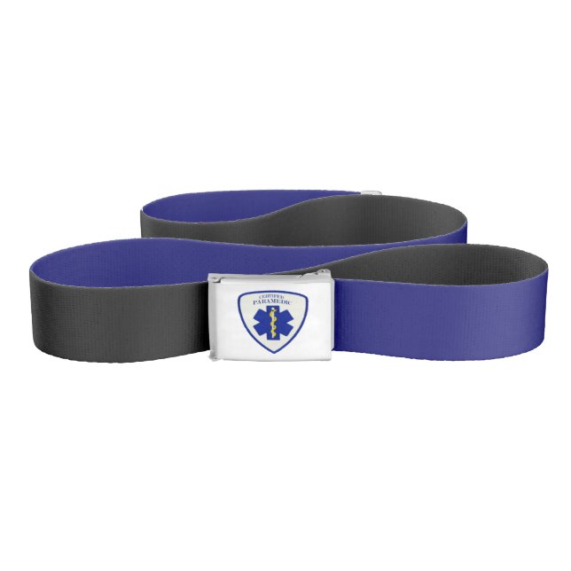 Certified Paramedic Star Of Life Shield Belt (Zig-Zag)