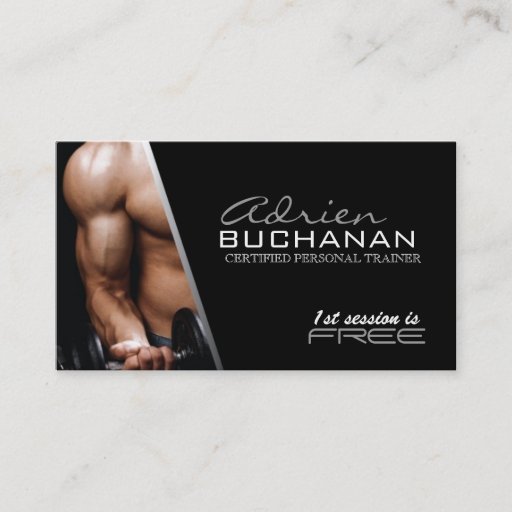 Customizable Certified Personal Trainer Business Card Template