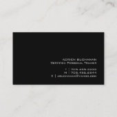 Certified Personal Trainer Business Card (Back)