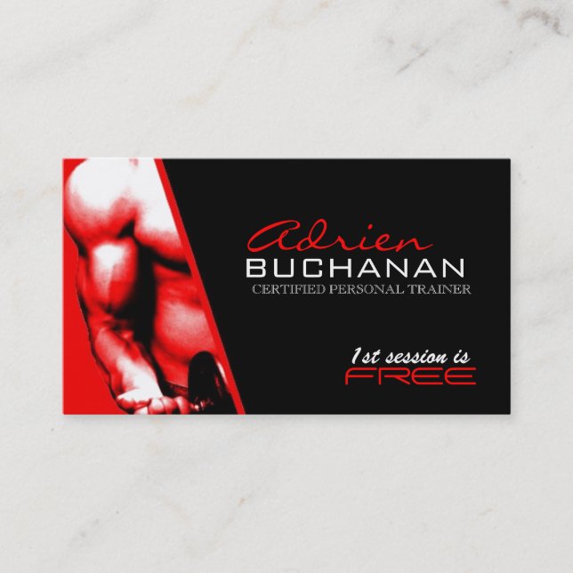 Certified Personal Trainer Business Card (Front)