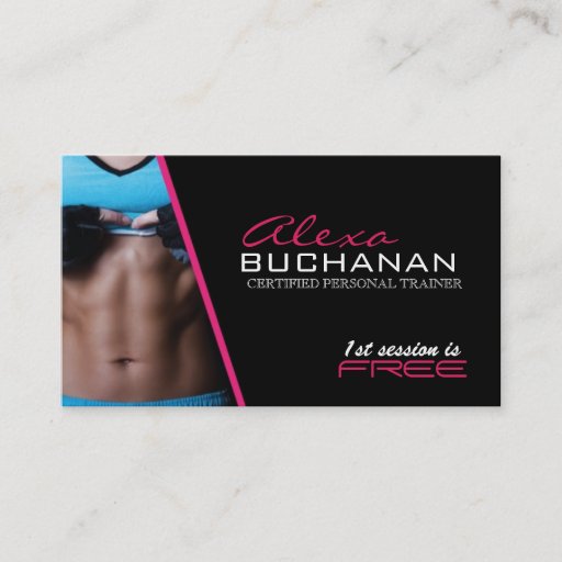 Customizable Certified Personal Trainer Business Card