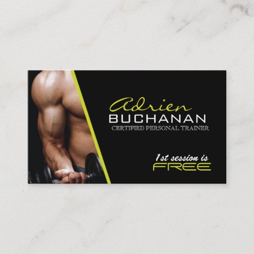 Customizable Certified Personal Trainer Business Cards