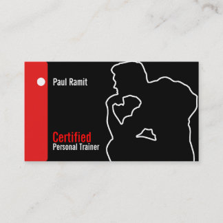 Certified Personal Trainer Business Red Black Card