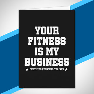 Certified Personal Trainer Fitness Coach Gym Quote Card