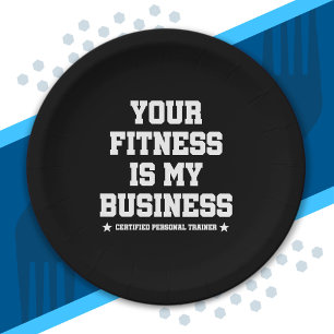 Certified Personal Trainer Fitness Coach Gym Quote Paper Plates