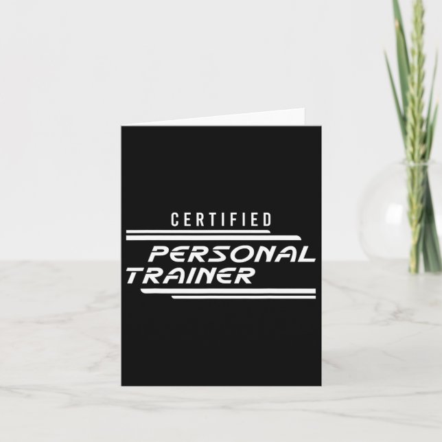Certified Personal Trainer Fitness Instructor Gym  Card (Front)