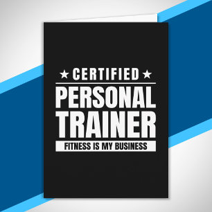 Certified Personal Trainer Gym Quote Fitness Coach Card
