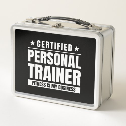 Certified Personal Trainer Gym Quote Fitness Coach Metal Lunch Box