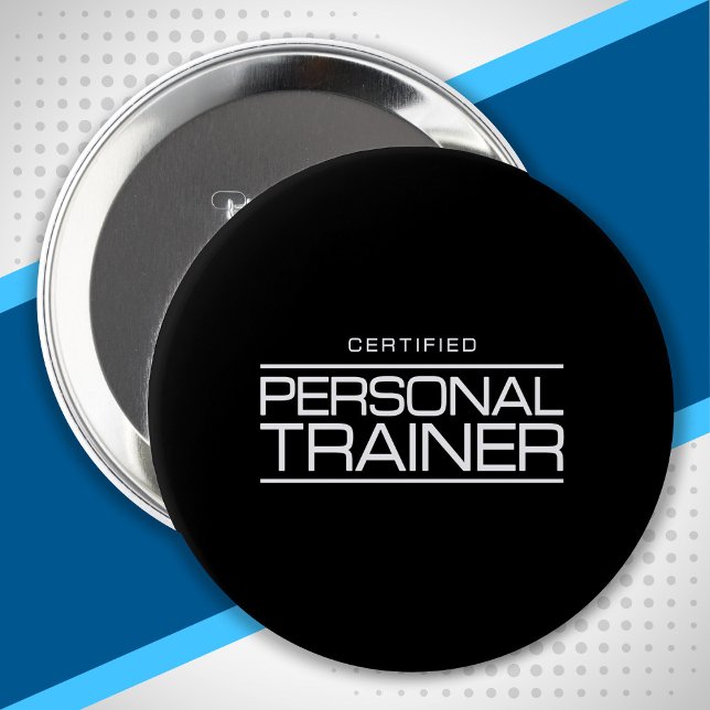 Certified Personal Trainer Health Fitness Coach Button (Creator Uploaded)