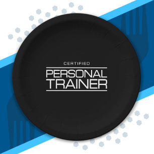 Certified Personal Trainer Health Fitness Coach Paper Plates