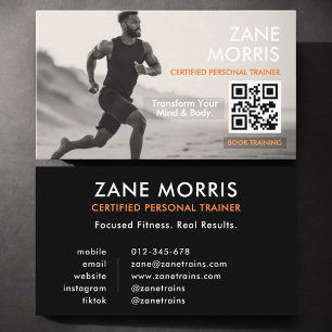 Certified Personal Trainer QR Code Business Card