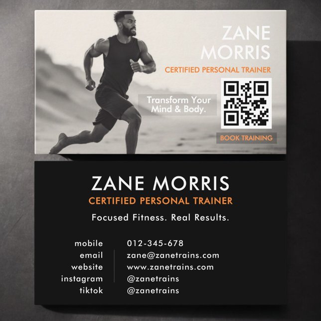 Certified Personal Trainer QR Code Business Card (Creator Uploaded)