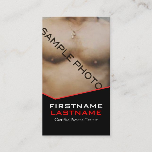 Certified Personal Trainer Template Business Card (Front)