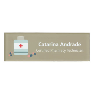 Certified Pharmacy Technician Pharmacist Magnetic Name Tag