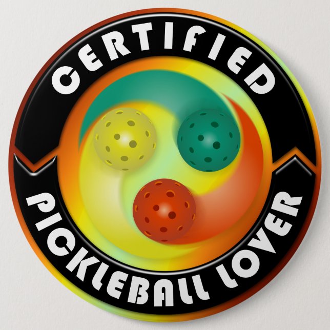 Certified Pickleball Lover 1 Button (Front)