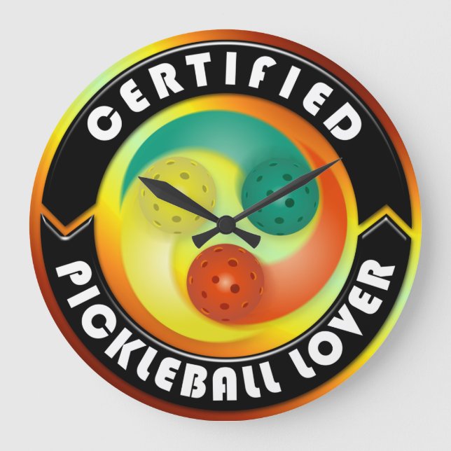 Certified Pickleball  Lover 1 Wall Clocks (Front)