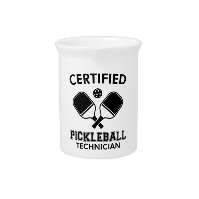 Certified Pickleball Technician Beverage Pitcher (Front)