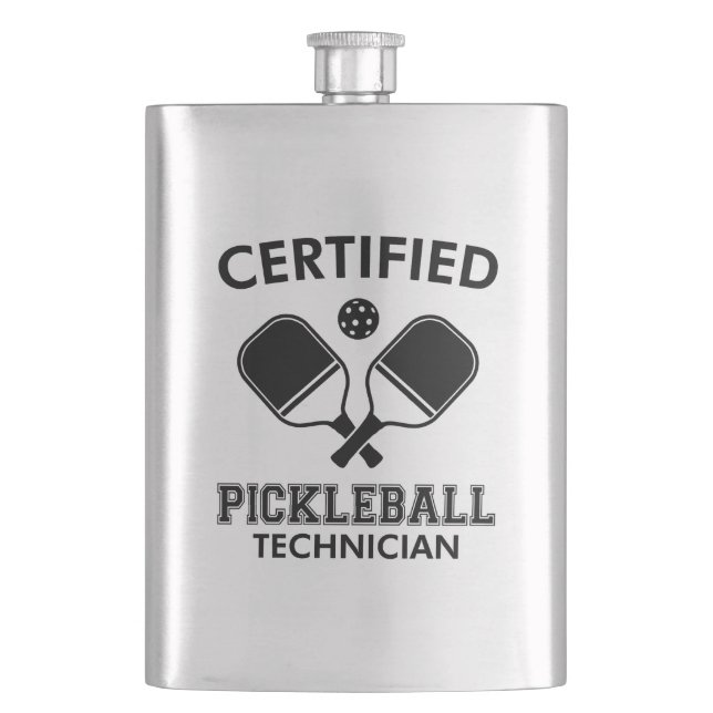 Certified Pickleball Technician Flask (Front)