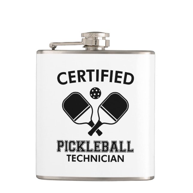 Certified Pickleball Technician Flask (Front)