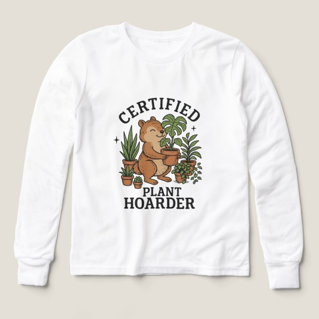 Certified Plant Hoarder  Tri-Blend Shirts (Design Front)