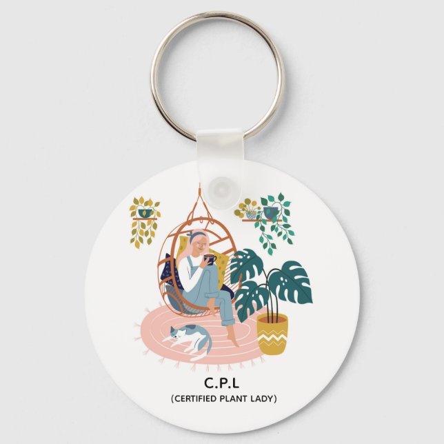 Certified Plant Lady Keychain (Front)