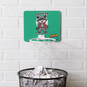 Certified Playground Punk Cool Raccoon Sunglasses Mini Basketball Hoop