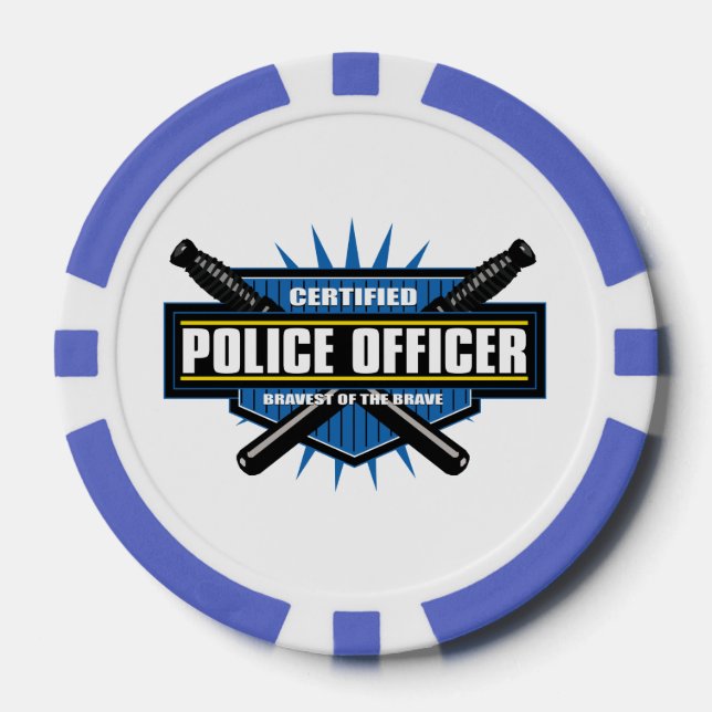 Certified Police Officer Poker Chips (Front)