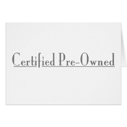 Certified Pre-Owned Cards (Front Horizontal)