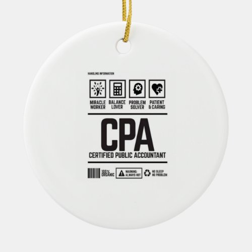 certified public accountant_CPA Ceramic Ornament
