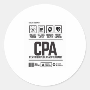 certified public accountant-CPA Classic Round Sticker