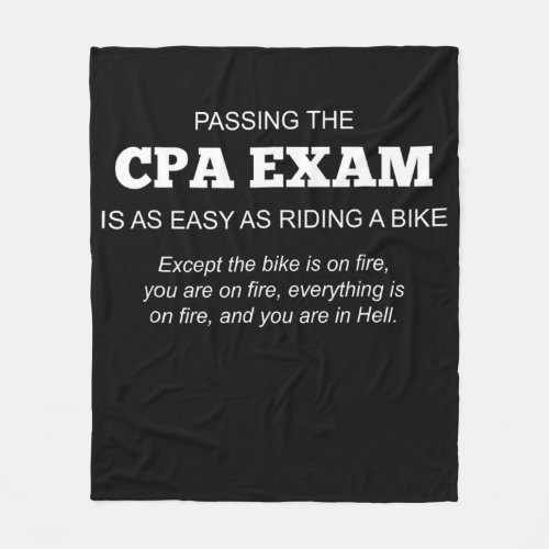 Certified Public Accountant CPA Exam Gift Fleece Blanket