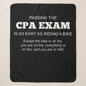 Certified Public Accountant CPA Exam Gift Sherpa Blanket