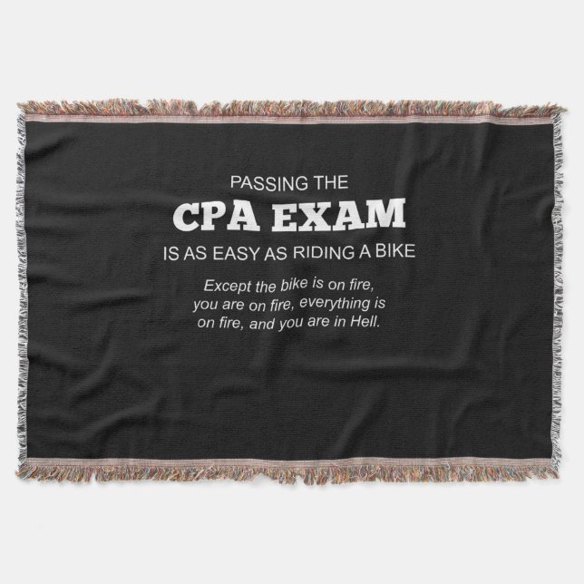 Certified Public Accountant CPA Exam Gift Throw Blanket (Front)