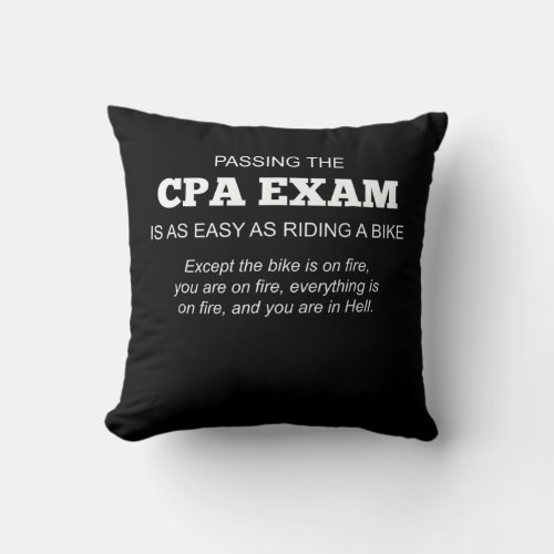 Certified Public Accountant CPA Exam Gift Throw Pillow