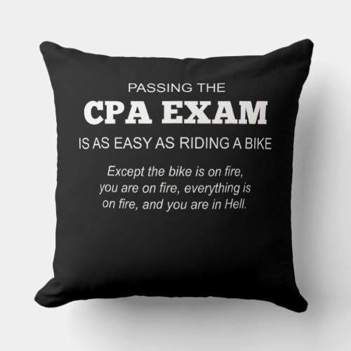 Certified Public Accountant CPA Exam Gift Throw Pillow