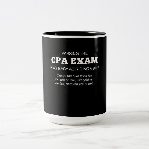 Certified Public Accountant CPA Exam Gift Two_Tone Coffee Mug