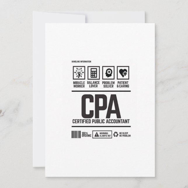 certified public accountant-CPA Invitation (Front)