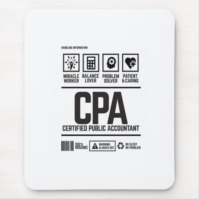 certified public accountant-CPA Mouse Pad (Front)