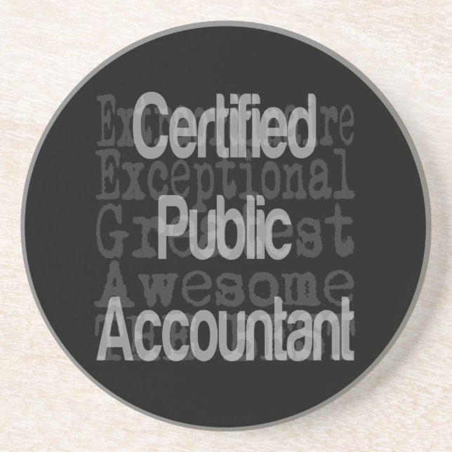 Certified Public Accountant Extraordinaire Sandstone Coaster (Front)