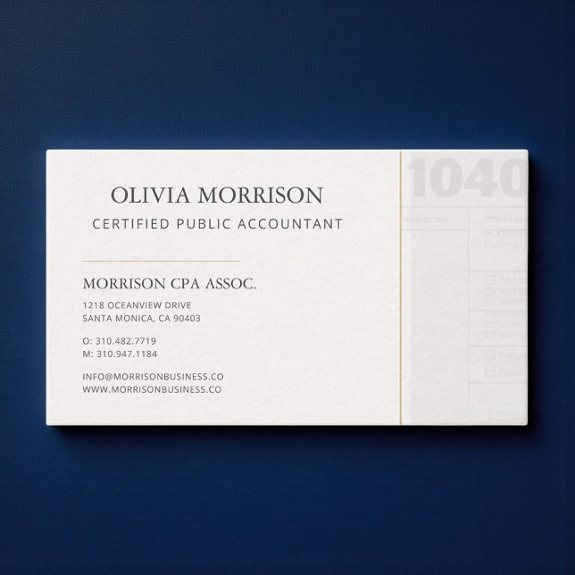 Certified Public Accountant Professional Business Card (Creator Uploaded)
