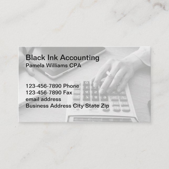 Certified Public Accountant Simple Business Cards (Front)