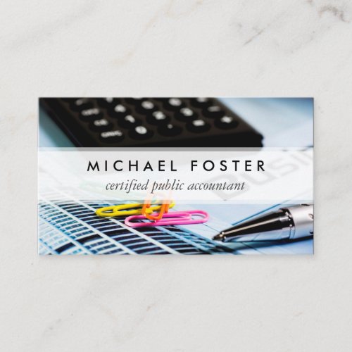 Certified Public Accountant Simple Minimal Elegant Business Card